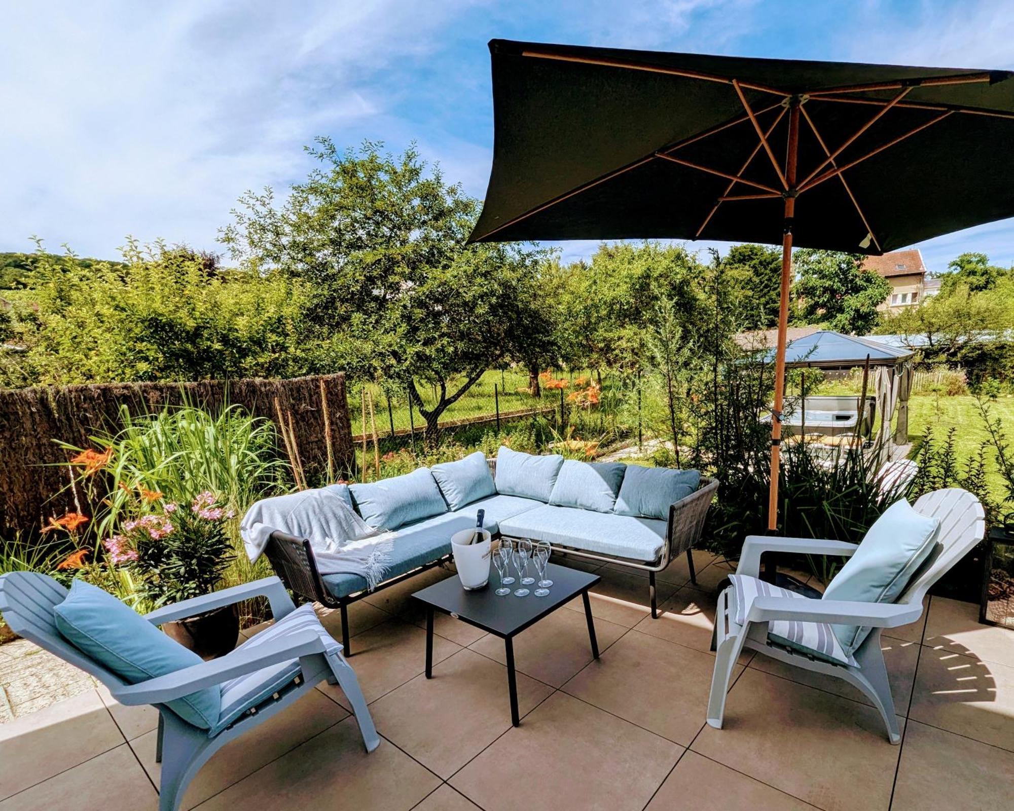 Le Cemarose: Spa, Jardin, Terrasse Et Jolie Vue Au Coeur D'Epernay Épernay Exterior foto